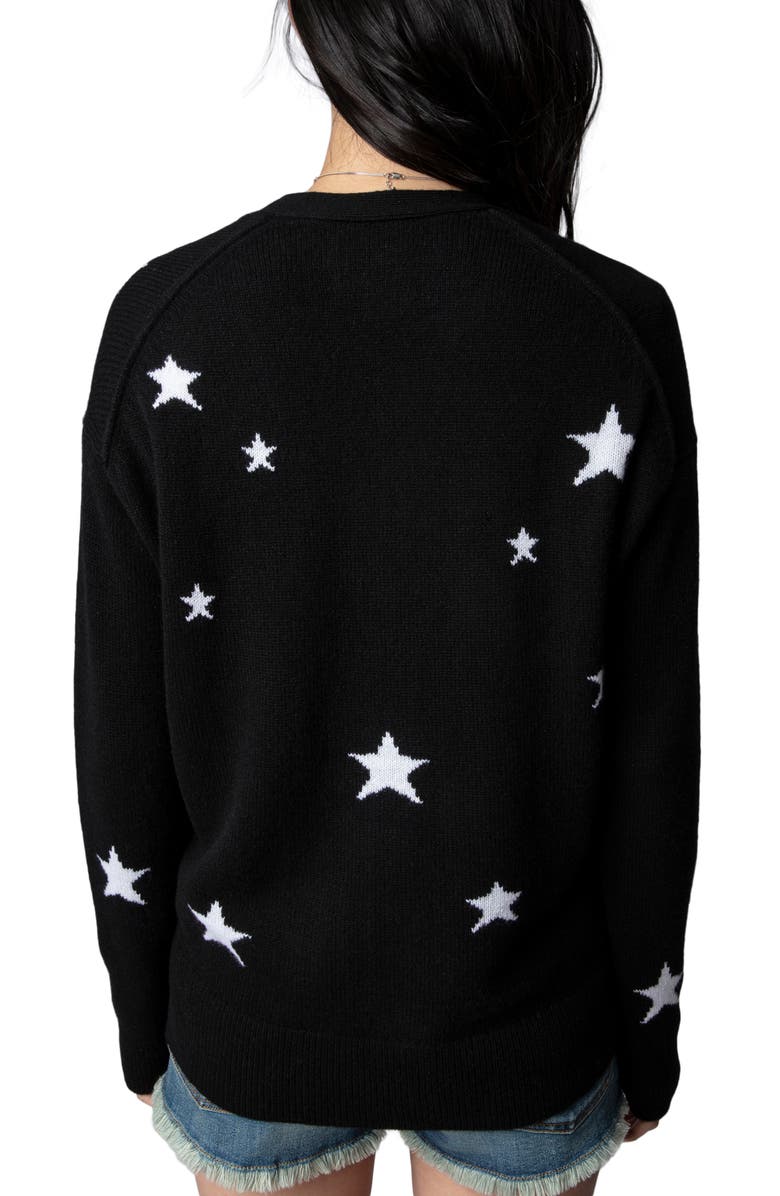 Zadig & Voltaire Mirka Star Cashmere Cardigan, Alternate, color, 