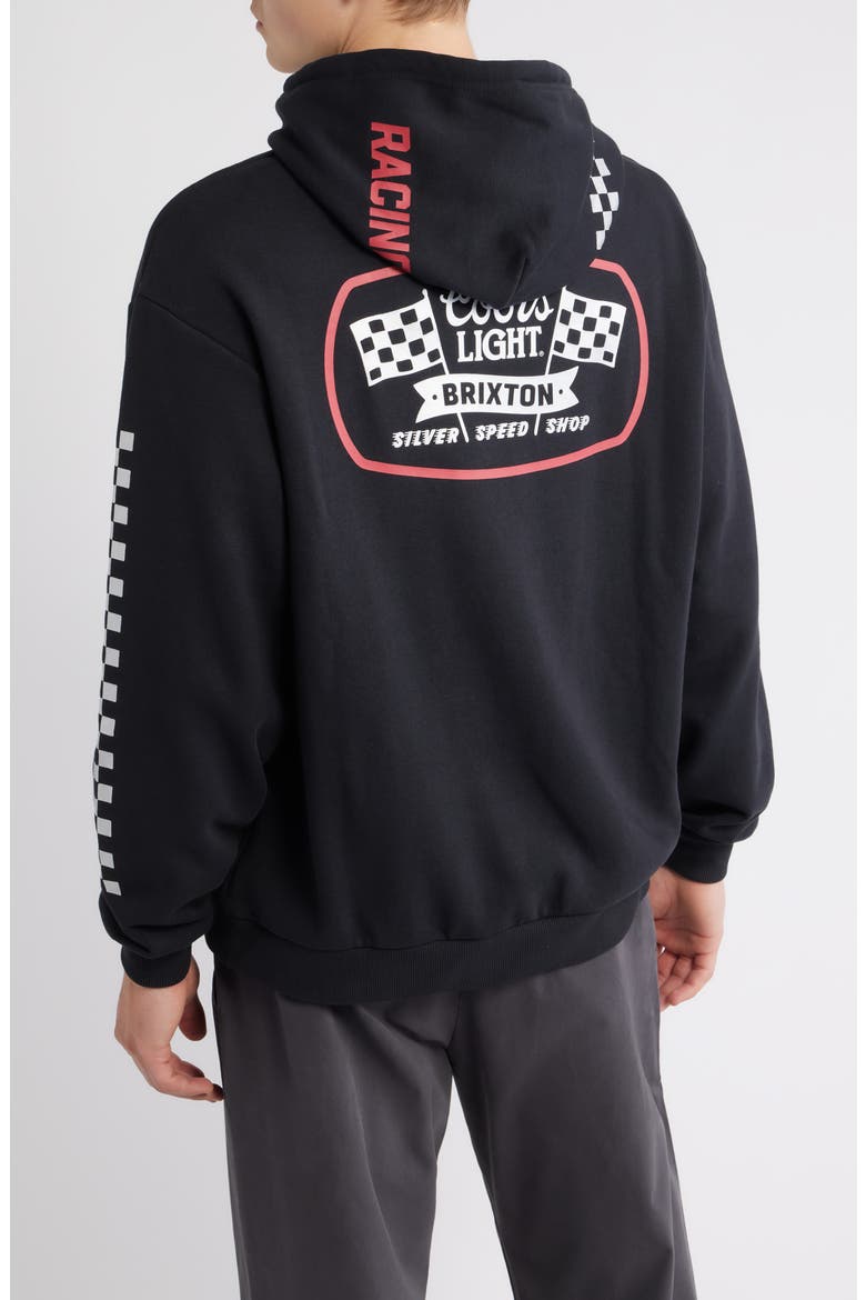Coors Light® Pit Stop Graphic Hoodie, Alternate, color, BLACK