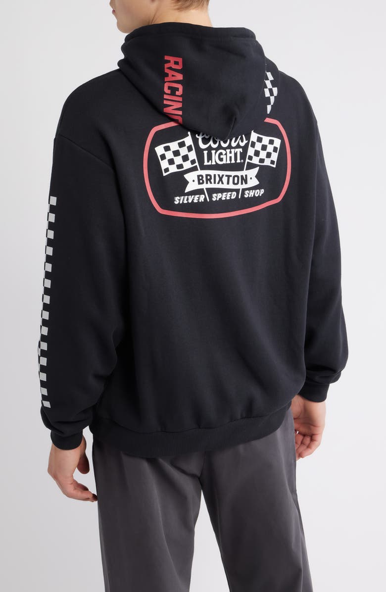 Brixton Coors Light<sup>®</sup> Pit Stop Graphic Hoodie, Alternate, color, Black