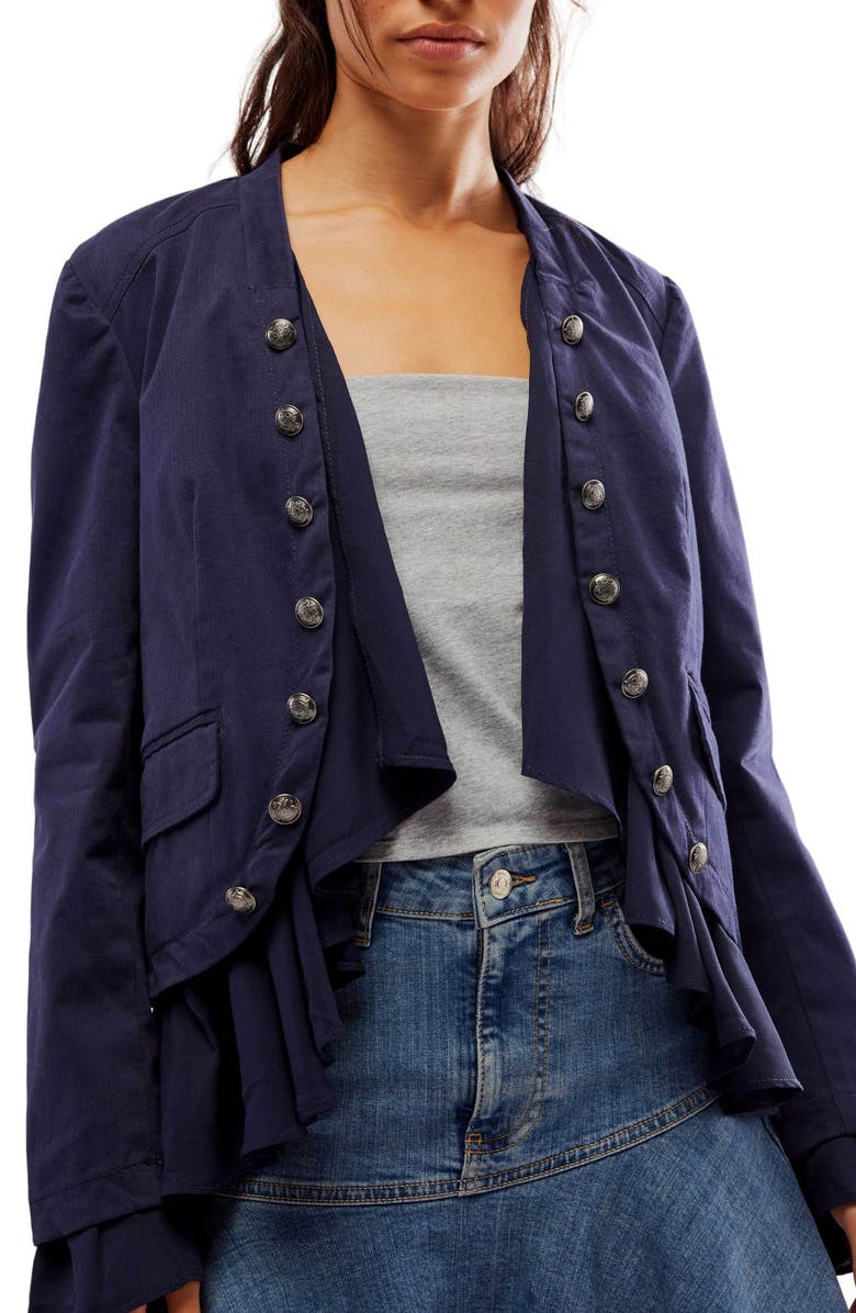 Free People Ruffles Romance Jacket, Main, color, 