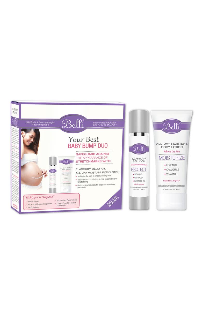 Belli Skincare Maternity Your Best Baby Bump Duo, Main, color, 