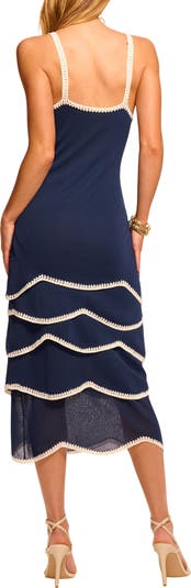 Aurelia Stitch Trim Midi Dress