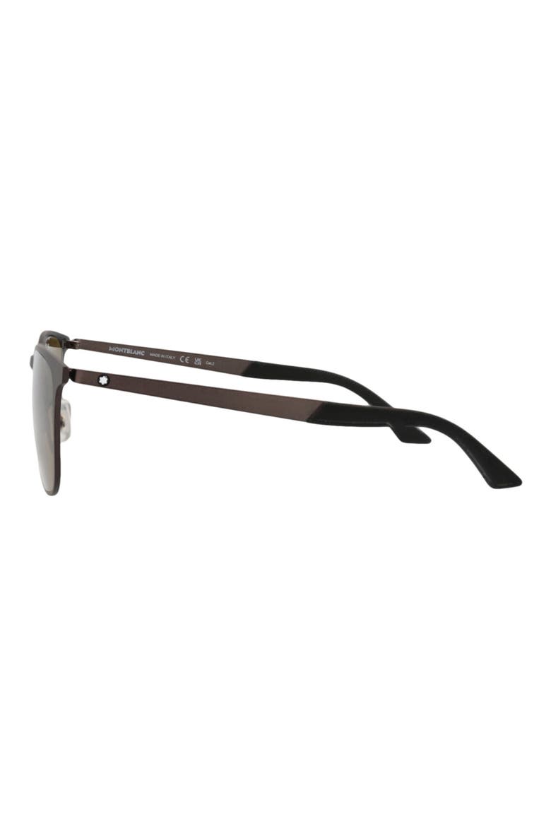 54mm Round Sunglasses, Alternate, color, RED BROWN