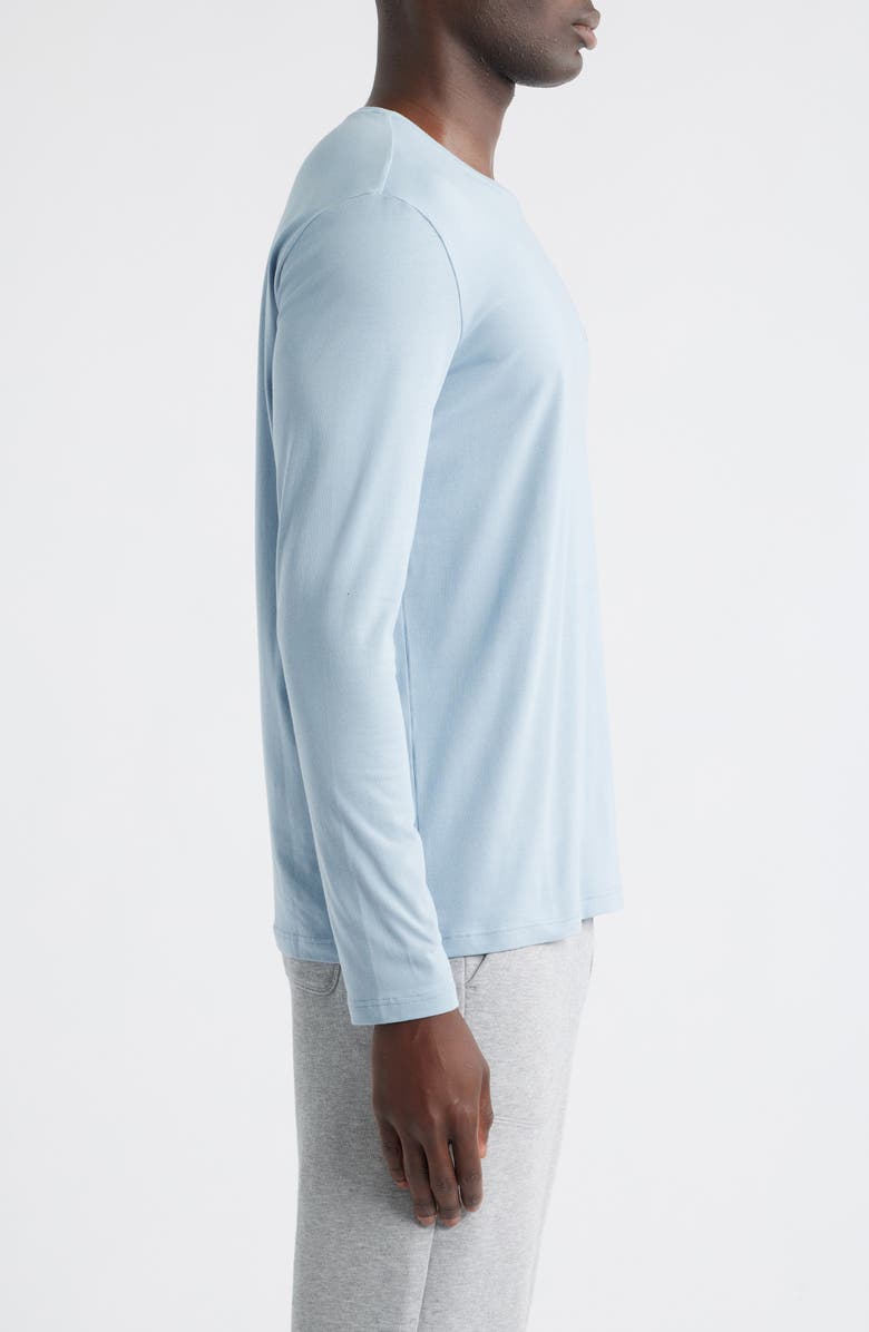 BOSS Mix Match Long Sleeve Stretch Modal Pajama T-Shirt, Alternate, color, Open Blue