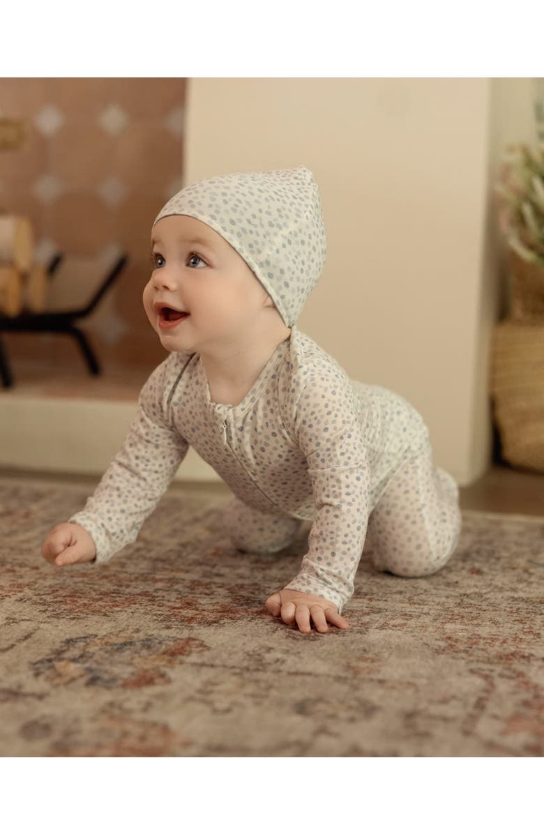 MiniMoi Abstract Spots Reversible Beanie, Alternate, color, Blue Multi