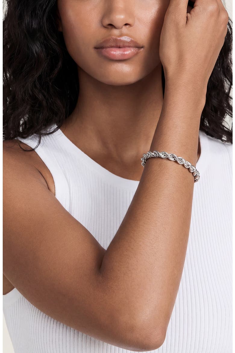 Spiral Chain Bracelet, Alternate, color, SILVER