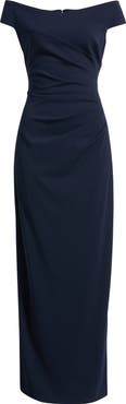 Xscape Evenings Off the Shoulder Ruched Dress