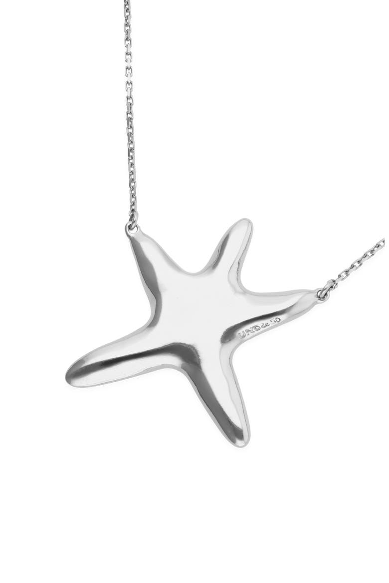 Silver-Tone Necklace with Star Pendant, Alternate, color, Silver