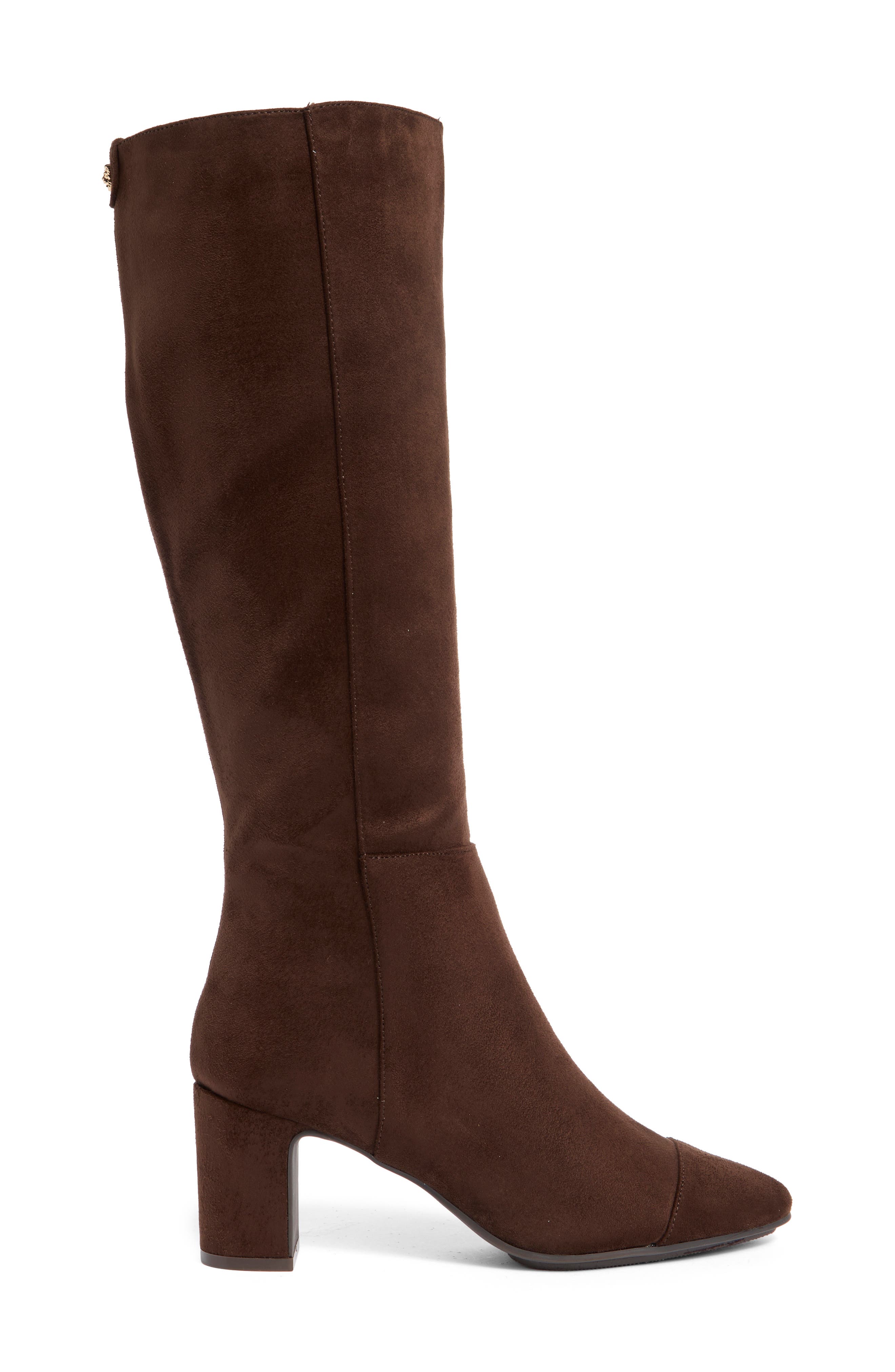 Anne Klein Serafina Cap Toe Tall Boot, Alternate, color, Brown