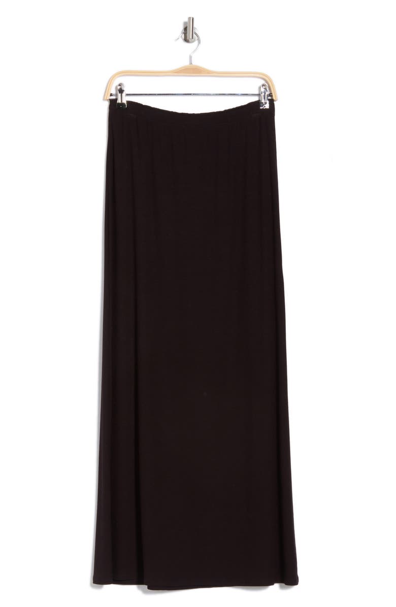 GO COUTURE Slit Maxi Skirt, Alternate, color, Black