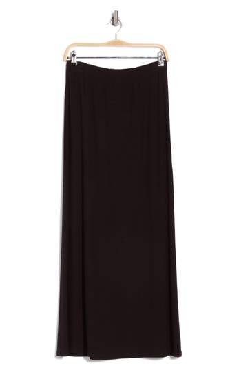 Go Couture Slit Maxi Skirt In Black