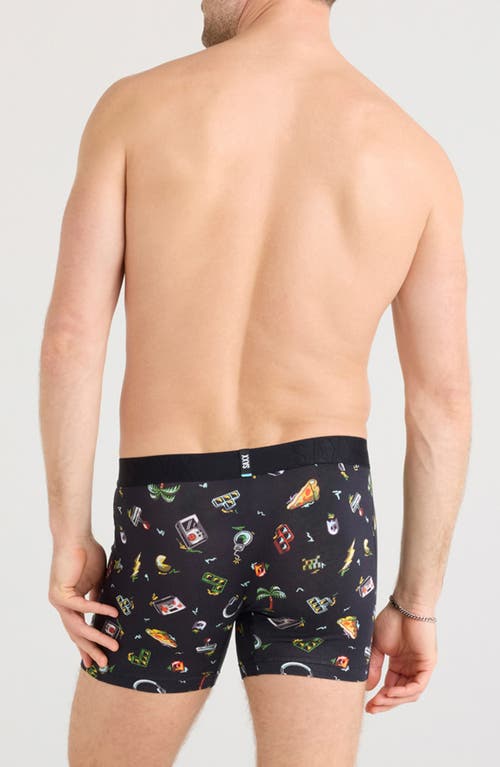Saxx Droptemp™ Cooling Cotton Boxer Briefs In Gamers Paradise-black