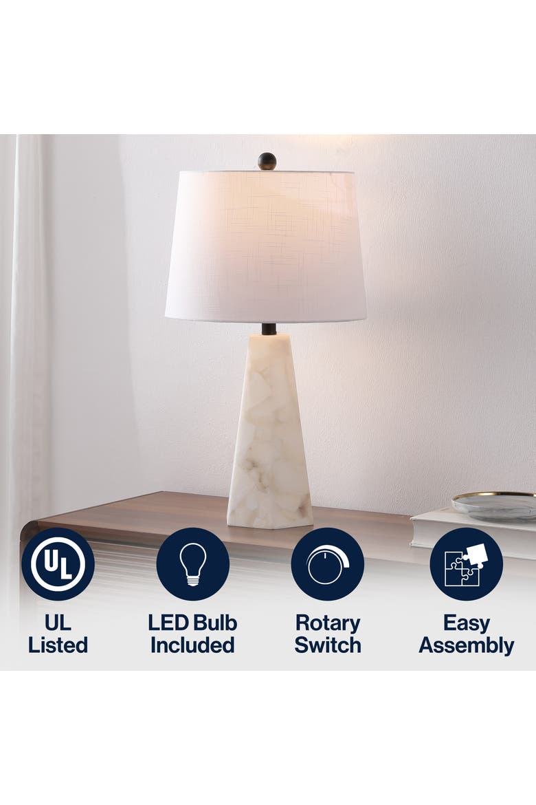 Xio Alabaster LED Table Lamp, Alternate, color, Ivory