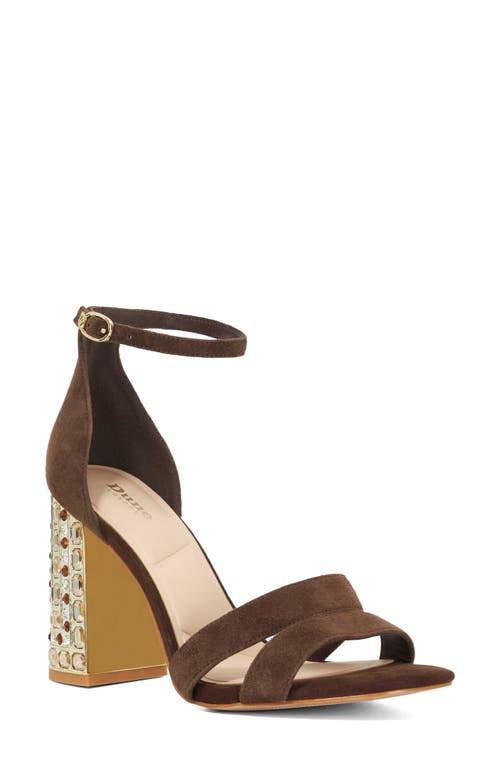 Dune London Majestical Ankle Strap Sandal In Brown
