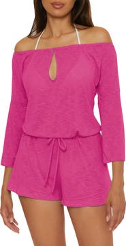 Becca Breezy Basics Off the Shoulder Cover-Up Romper