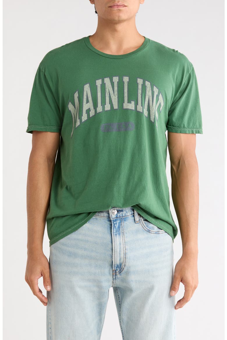 Main Line Graphic T-Shirt, Main, color, BOTTLE GREEN