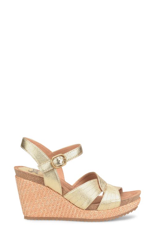 Söfft Clarissa Wedge Sandal In Gold