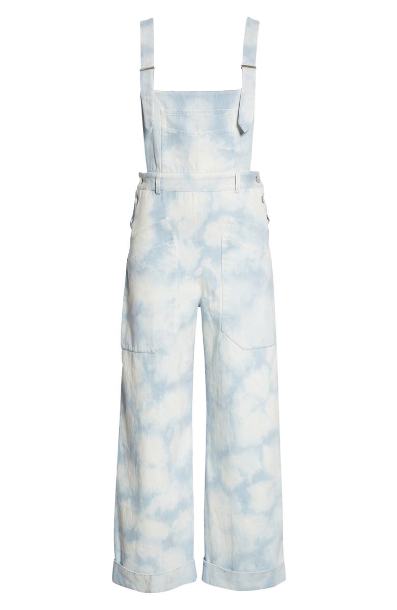 Weinsanto Print Denim Overalls, Alternate, color, 