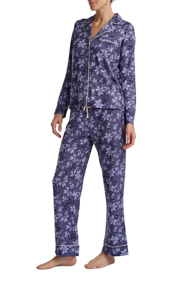 Splendid Pillowsoft Long Sleeve Pajamas, Alternate, color, Berry Frost Floral