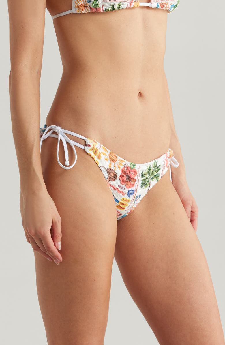CLEONIE Brook Side Tie Bikini Bottoms, Alternate, color, Tropicana