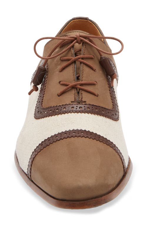 Mezlan Ayna Plain Toe Oxford In Olive Multi