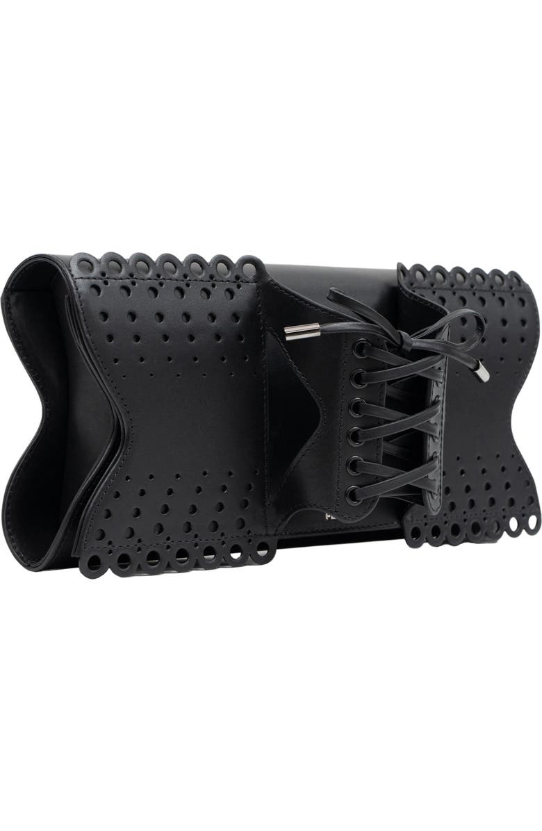 PERRIN PARIS Le Corset Perforé Clutch, Alternate, color, White