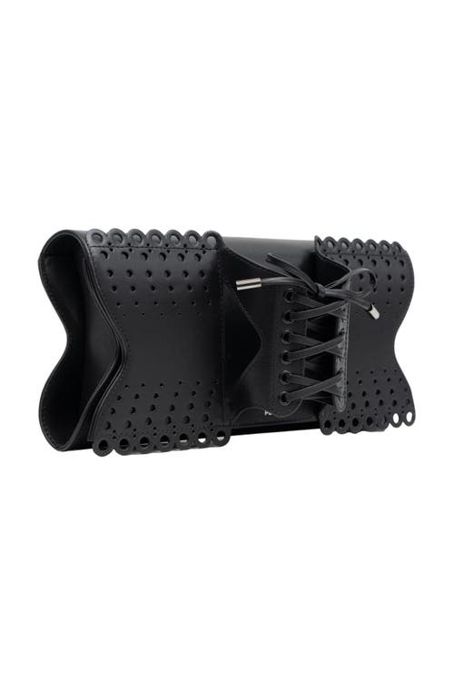 Perrin Paris Le Corset Perforé Clutch In White