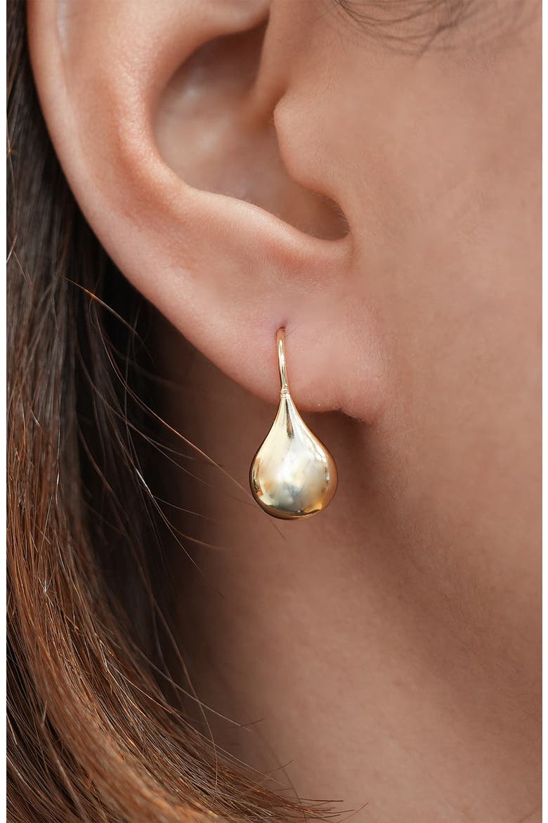 Small Teardrop Earrings, Alternate, color, GOLD