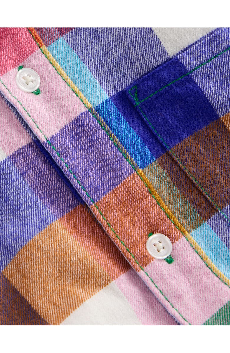 Mini Boden Kids' Check Button-Up Shirt, Alternate, color, 