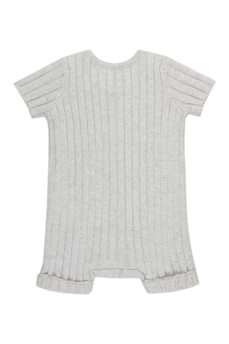 Baby Shortie Sweater Romper, Infant, Alternate, color, Light Gray Heather Rib
