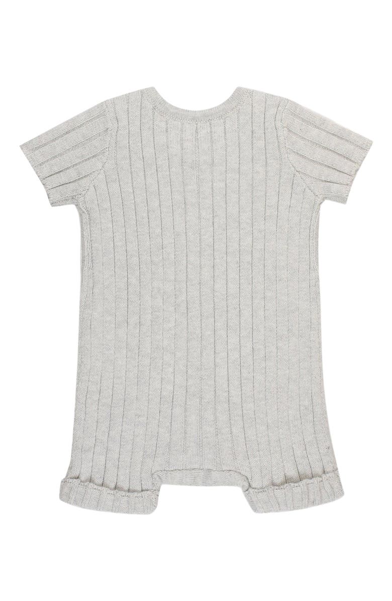 Hope & Henry Baby Shortie Sweater Romper, Infant, Alternate, color, Light Gray Heather Rib