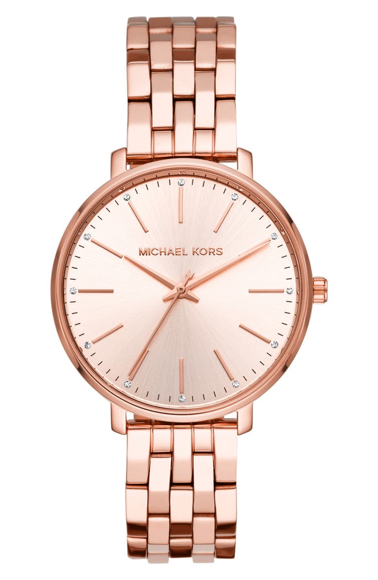 Michael Kors Pyper Bracelet Watch, 38mm, Main, color, Rose Gold