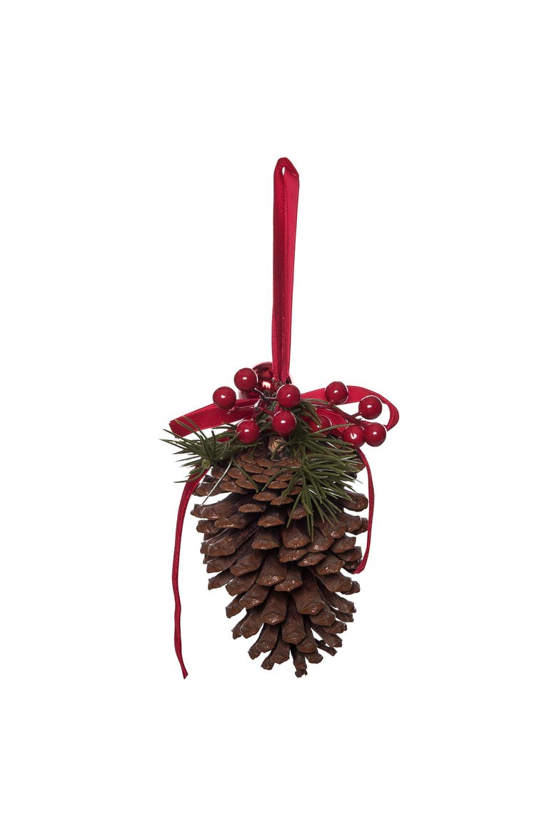Red Berry Cone Christmas Tree Ornament, Alternate, color, Red