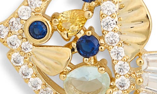 Eye Candy Los Angeles Maria Cubic Zirconia Tropical Fish Drop Earrings In Gold