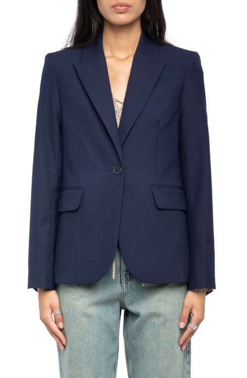 Zadig & Voltaire Vavy Tailleur Blazer In Purple