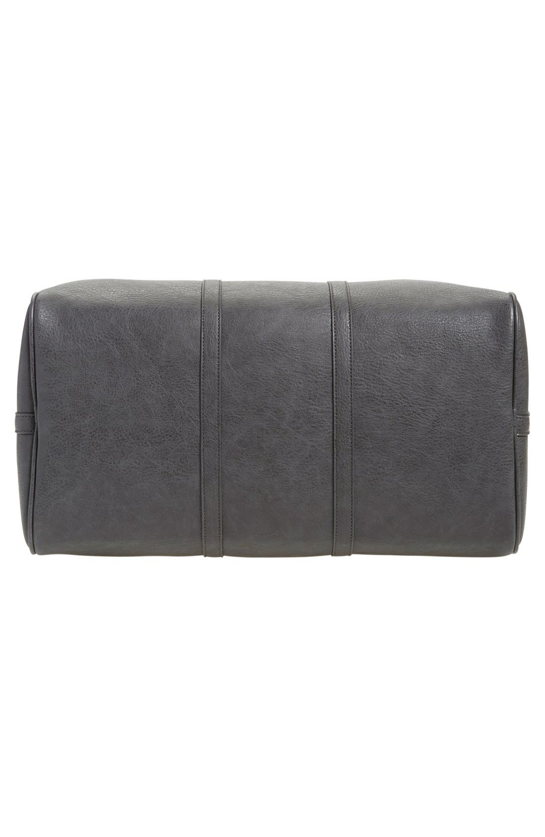 Cassidy Faux Leather Duffle Bag, Alternate, color, GREY FORGED