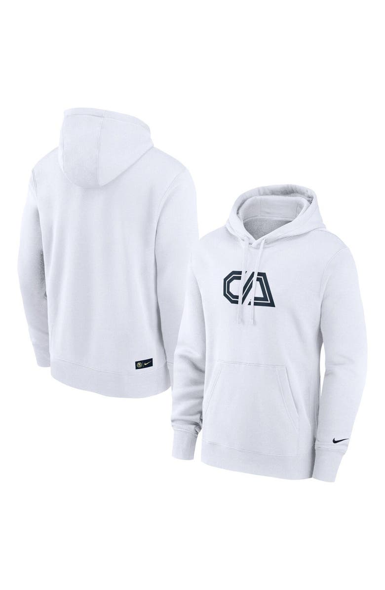 Nike Men's Nike White Club America Fleece Pullover Hoodie, Main, color, 