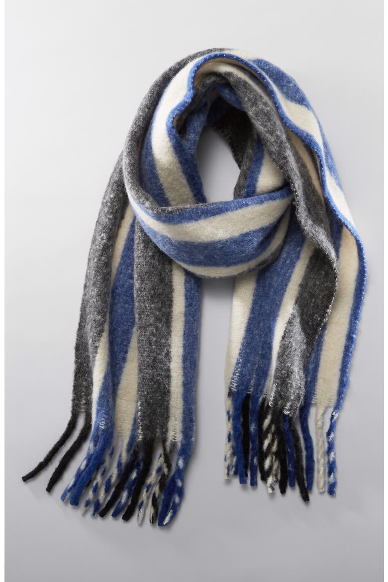 Striped Scarf, Alternate, color, BLUE COMBO