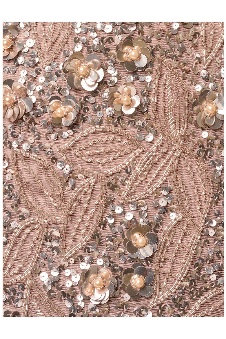 Sequin & Floral Halter Neck Sheath Gown, Alternate, color, SMOKEY MAUVE