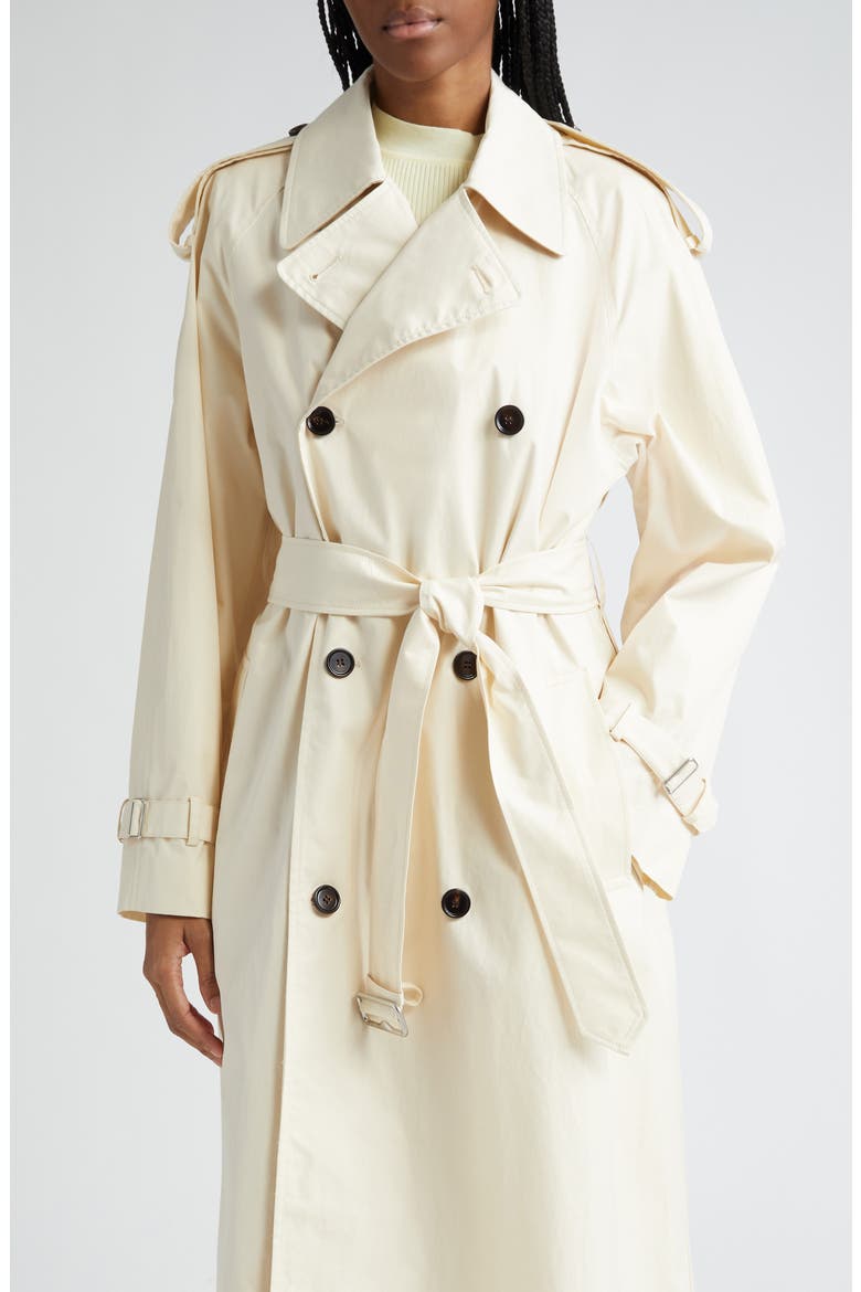 Oversize Belted Water Resistant Gabardine Trench Coat, Alternate, color, CALICO