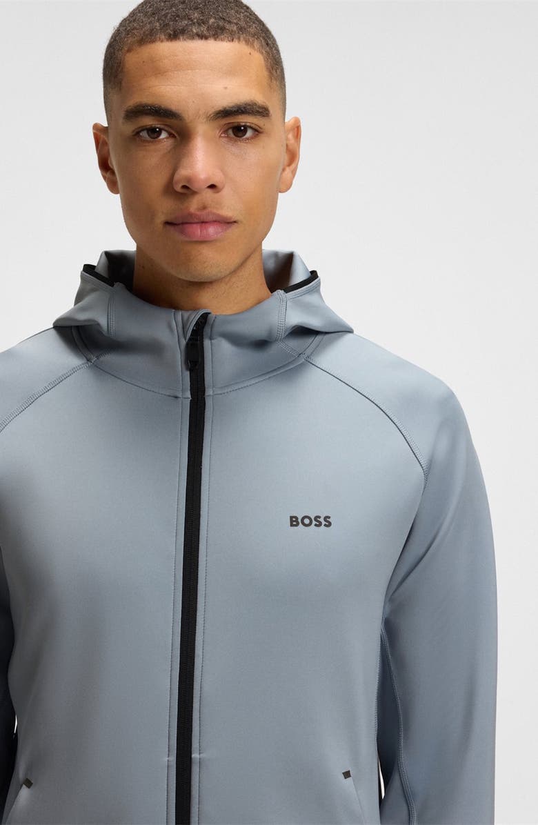 BOSS Sicon Active Full Zip Hoodie, Alternate, color, Dark Grey