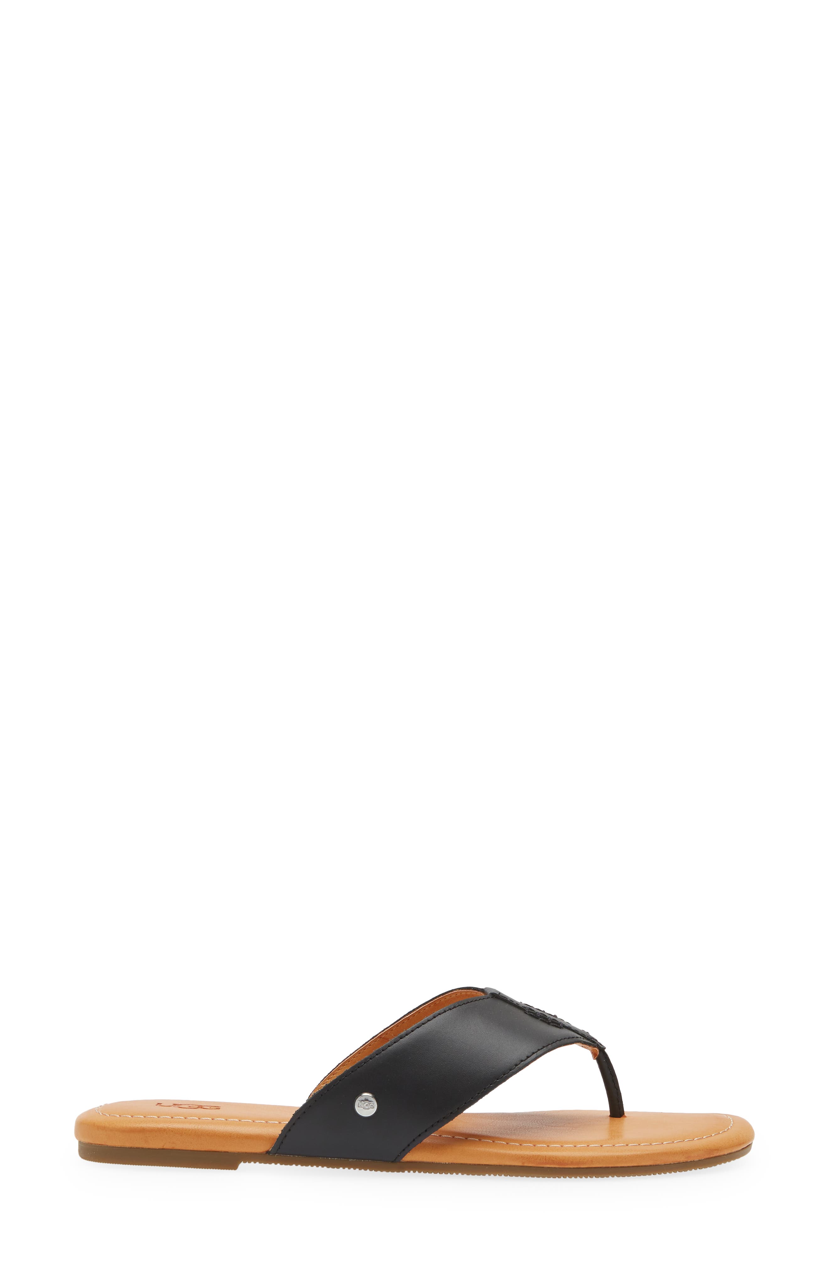 UGG<sup>®</sup> Carey Leather Flip Flop, Alternate, color, 