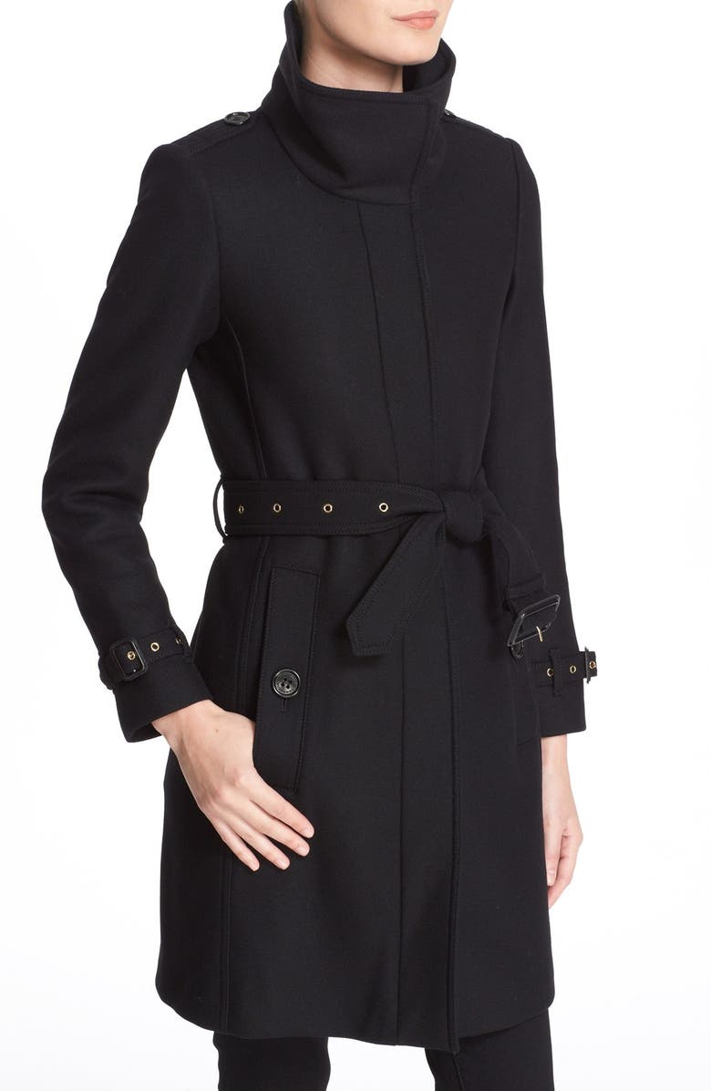 Burberry Gibbsmoore Funnel Collar Trench Coat, Alternate, color, 