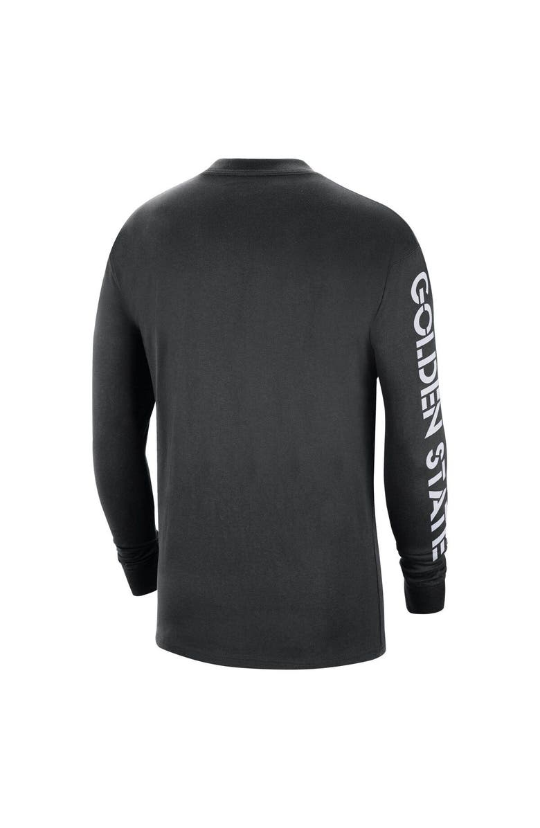 Jordan Brand Men's Jordan Brand Black Golden State Warriors Courtside Max 90 Vintage Wash Statement Edition Long Sleeve T-Shirt, Alternate, color, Black