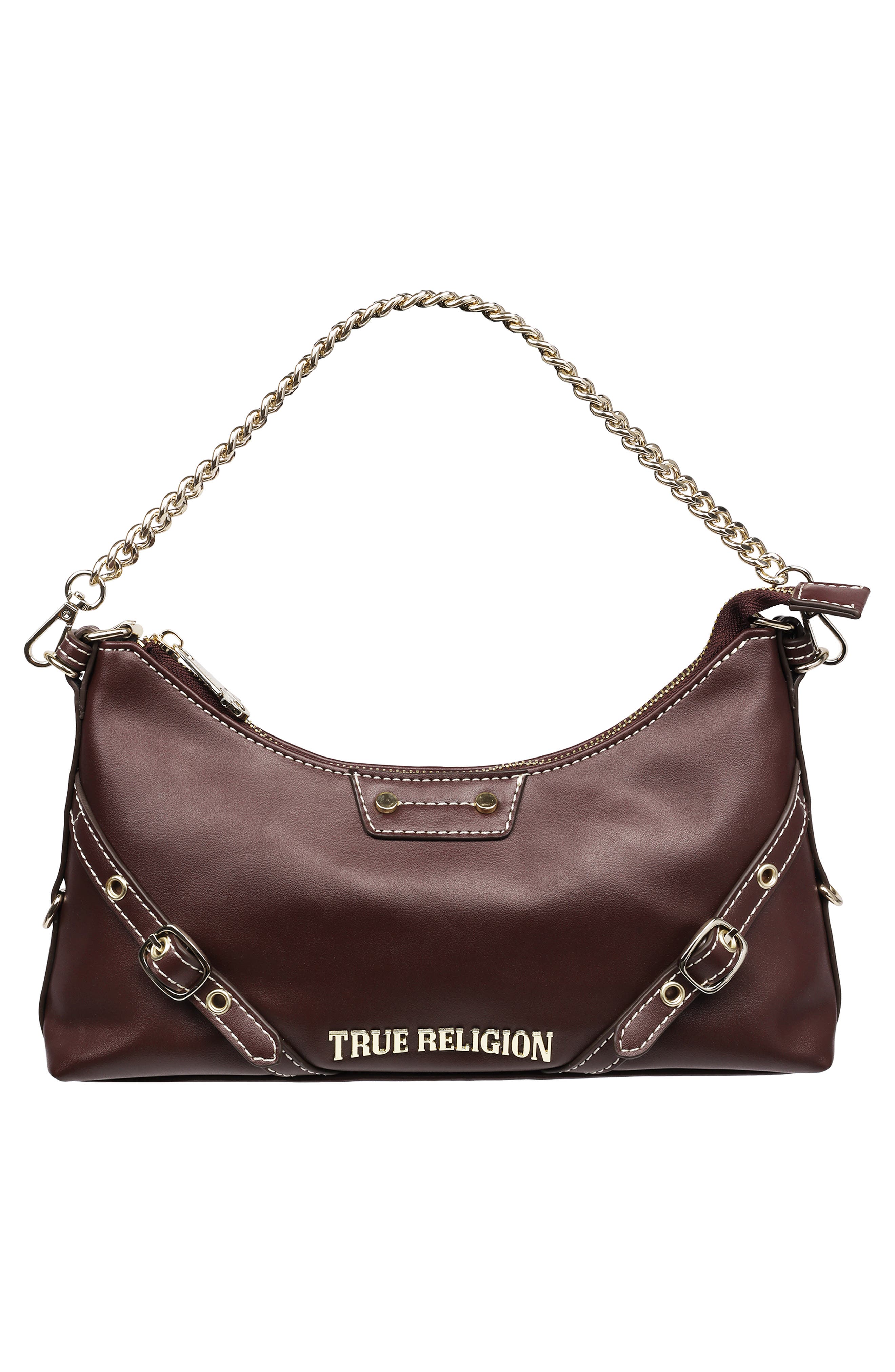 True Religion Belted Chain Strap Shoulder Bag, Alternate, color, 