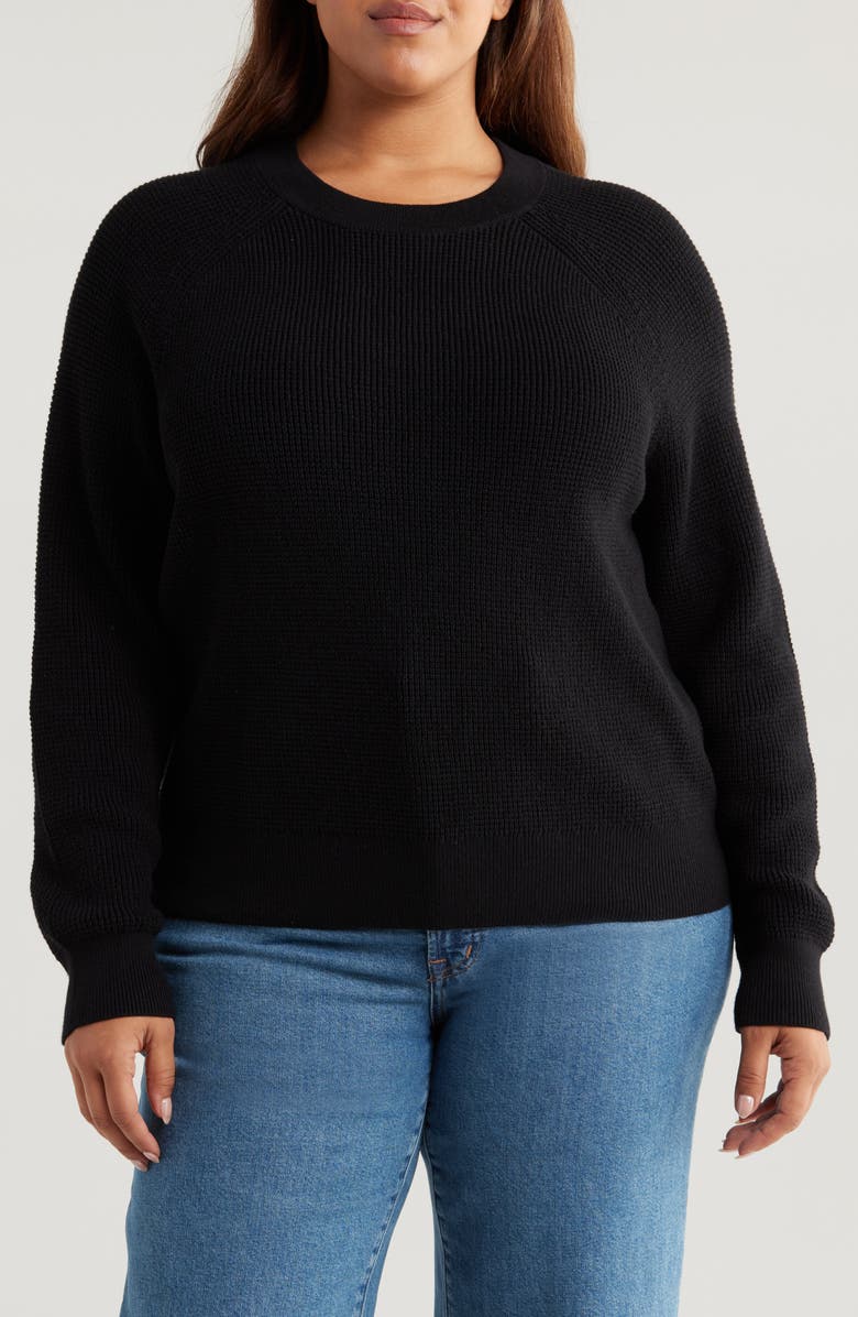 Treasure & Bond Cotton Thermal Stitch Sweater, Main, color, 