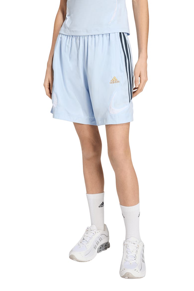 Teamgeist Adicolor Shorts, Main, color, CRYSTAL SKY/AURORA INK