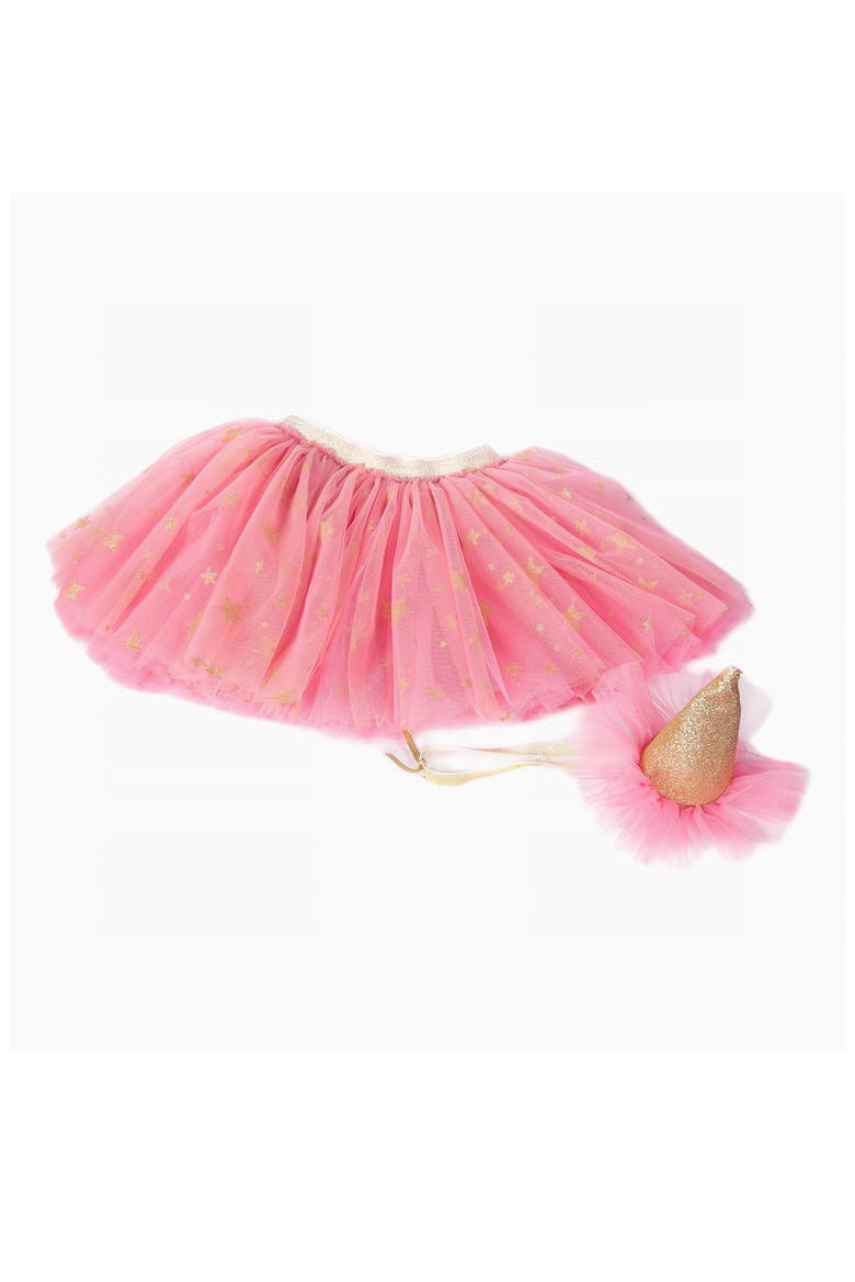 Party Hat & Tutu Set, Main, color, PINK