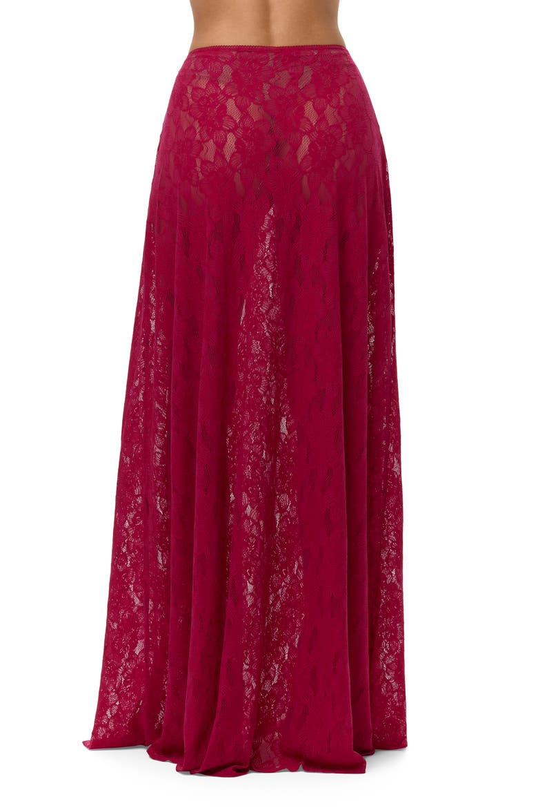 Lace Maxi Skirt, Alternate, color, DARK RASPBERRY