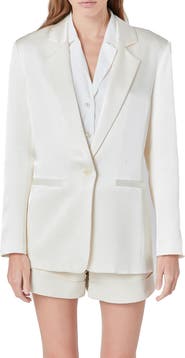 Endless Rose Relaxed Satin Blazer